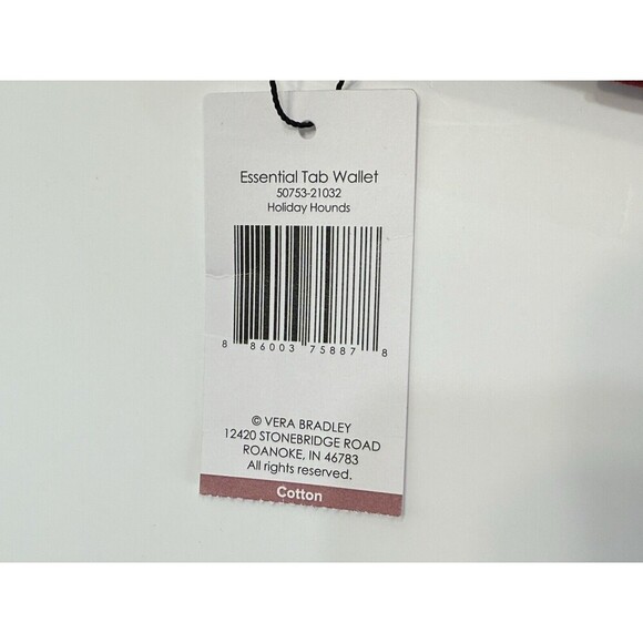 Vera Bradley Wristlet Holiday Hounds ID cardholder Wallet Cotton 2024 Dogs - Picture 5 of 8